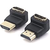 VCE HDMI L字 コネクタ 90度+270度セット L型 変換 アダプタ HDMI延長 4K オスーメス HDMIケーブル 向き変更 TV Stick 対応 金メッキ 2個入り