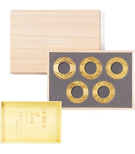 【新品未使用】箔一　金箔　箸置　福招き箸置き 五つ小紋 福招き箸置き 五つ小紋