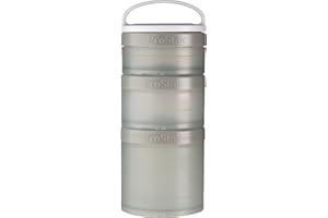 Blender Bottle C02363 ProStak Expansion Pak Bottle with Handle, Pebble Grey,22 oz.,BLBPROEXPPKV2