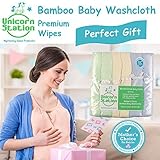 Bamboo Baby Washcloths/Wipes 6 Pack. Larger 10 x 10 size. Softest. Absorbent. Hypoallergenic. Organi
