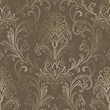 York Wallcoverings BR6269SMP Whisper Prints Linear Damask Wallpaper Memo Sample, 8-Inch x 10-Inch, D