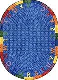 Joy Carpets Kid Essentials Early Childhood Round Alphabet Braid Rug Multicolored 13'2 [並行輸入品]