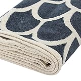 クリッパン KLIPPAN シュニール ブランケット 2542-03 フェザー／スモーキーブルー 140×180cm Chenille Blankets ひざ掛け 毛布 オフィス [並行輸入品]