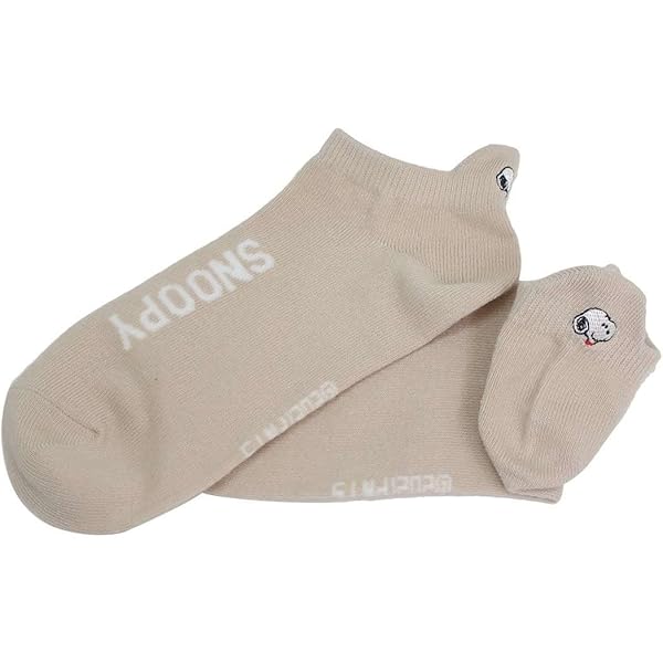 Amazon | スヌーピー[女性用 靴下]レディース アンクル 刺繍