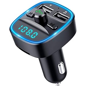 「2021進化版」Bovon FMトランスミッター Bluetooth 高音質 音楽再生 とらんすみったー Blueto…