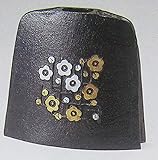 『花瓶 方円花器 梅』青銅製 ブロンズ インテリア【オブジェ 置物】【R2127】
