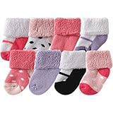 Luvable Friends (ルバブルフレンズ) ベビー 女の子 くつした 0-6ヶ月 8組セット (バレエシューズ) [並行輸入品]