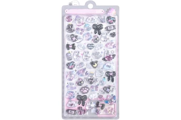 Chaojibao 【アップグレード版】ぷくぷくシール 可愛い 1枚セット 中実 立体 ごほうびシール DIY用 キラキラな 女の子 デコシール 日記帳用 貼り付け可能 手芸用品 (22リボン)