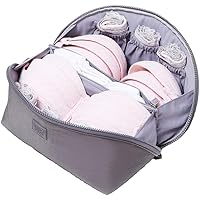iN. Large Packing Organizer Bra Underwear Storage Bag Travel Lingerie Pouch Organizer Portable Grey … (grey)
