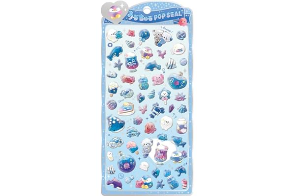 クラックス CRUX うるちゅる ポップシール うみ ぷっくり 立体 スマホデコ 推し活 130565