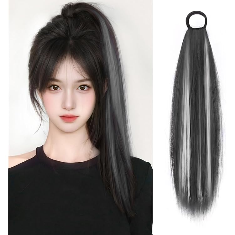 Amazon.co.jp: QuickYen ポニーテール ウィッグ ロング 45cm