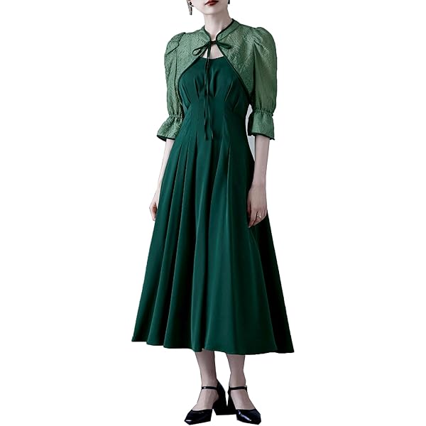 Amazon.co.jp: etoll Back Embroidery Flared Dress, Dress, Dress