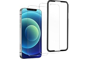 OAproda ガラスフィルム iPhone12 /12Pro 用 全面保護 フィルム 指紋防止 気泡なし さらさら iPhone 12プロ 用 画面フィルム ガイド枠付き 飛散防止 2枚セット 6.1インチ