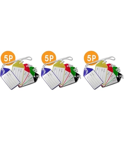 Amazon.co.jp: セイワプロ カラフル ビニールネームタグ 5枚入 (1袋