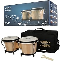 Amazon | Glory Bongo Drums 6インチと7インチ 木製打楽器