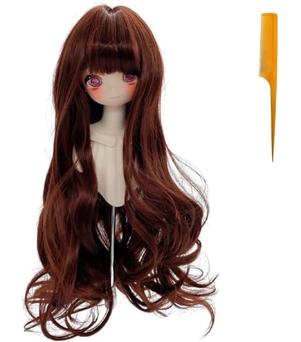 Amazon.co.jp: 1/3 1/4 1/6ドール用ウィッグ カール ロング カラー