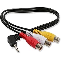 Amazon | 4極3.5mm RCA 変換ケーブル（赤白黄）AVケーブル 無酸素銅 4