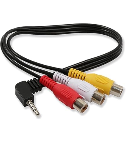 Amazon.co.jp: 4極ミニプラグRCAステレオオーディオビデオ変換ケーブル