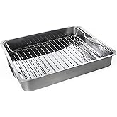 IKEA - KONCIS Roasting pan with Grill Rack, Stainless Steel (1, 16x13)