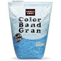 輪ゴム カラーバンド グラン #16 ライトブルー 青 水色 500g袋 徳用包装GGK-500-LB 共和 スライダー袋入り 色付き 食品衛生法適合