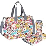 ファッショナブルウォータープルーフ高容量ベビーボトルトートバッグ（蓮の花）