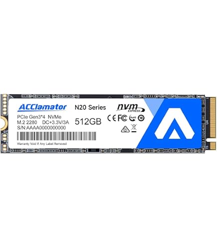 Amazon.co.jp: Hanye Internal SSD 512GB PCIe Gen3x4 M.2 NVMe 2280