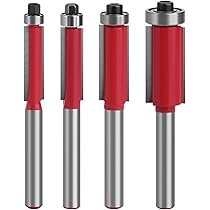未使用　トリマービット4本組 Amazon | CSOOM 4本組 トリマービット 6mm径 戸板彫刻 装飾加工