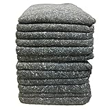 UBOXES移動ブランケットプロフェッショナル品質Textileスキン54 " x 72 "パッド、グレー 12 Pack TEXTILEB
