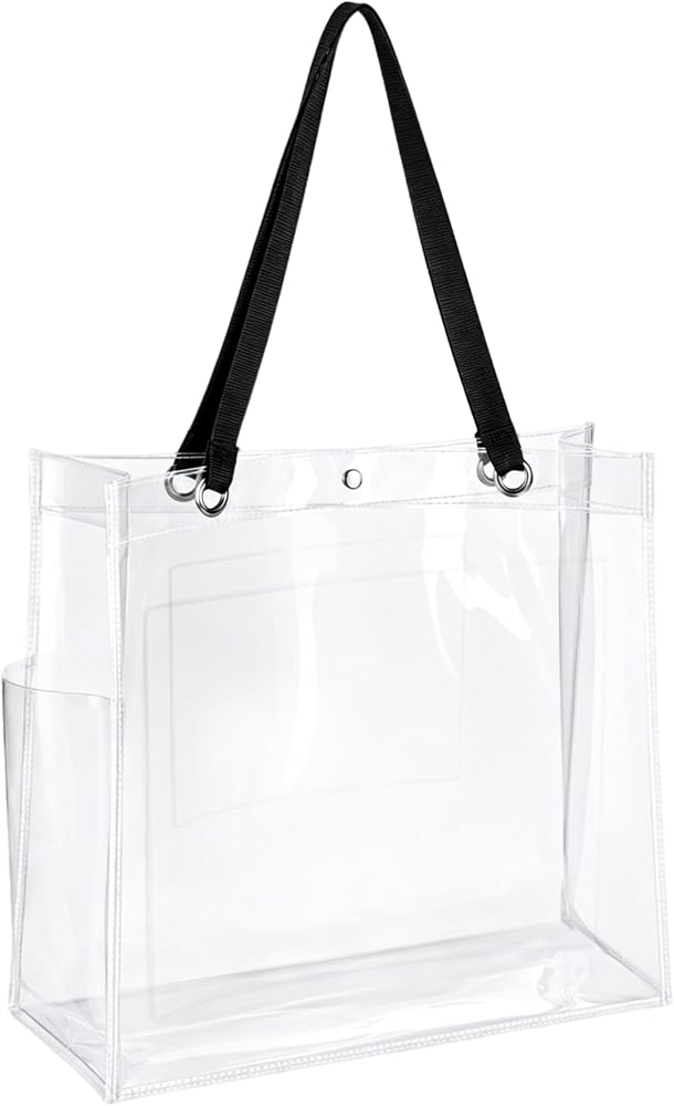 [AYAMINA] クリアバッグ 痛バッグ トート PVC 透明 防水 推し活 ビッグサイズ A4対応 バッグインバッグ