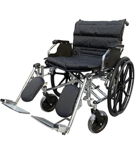 Amazon | 頑丈なエクストラワイド車椅子、22インチのシート幅、快適な