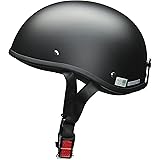 リード工業(LEAD) バイクヘルメット ハーフ DALE デイル マットブラック フリーサイズ (57-60cm未満) 125cc以下用