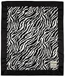 My Blankee Zebra Luxe Black/White with Black Flat Satin Border, Baby Blanket 30 x 35 by My Blankee