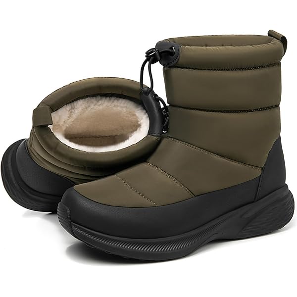 Amazon | ROCKMARK メンズ 冬用スノーブーツ アウトドア 暖かい ミッド