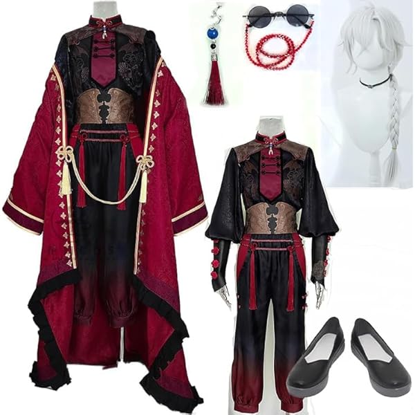 葛葉 チャイナ 衣装+靴+アクセ小道具+ウィッグ全部セット Amazon.co.jp: コスプレ衣装 葛葉 くずは 中華風 チャイナ 新