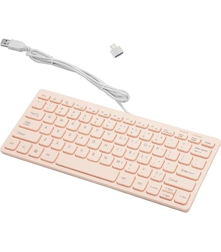 Amazon.co.jp: AOTECH 日本語78キー スリムミニキーボード [ ピンク