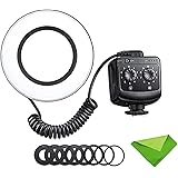 GODOX RING72 マクロLEDリングライト,5600K 撮影用ライト10段階調光 調光範囲10％-100％ カメラ/一眼レンズカメラ用,人物のクローズアップ、ビデオ制作、動植物の写真撮影用のサプリメントライトに適しています。 [並行輸入品]