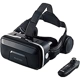 エレコム VRゴーグル iPad、iPhone、Androidスマートフォン/タブレット ヘッドホン一体型タイプ 【 VRリモコンセット 】 ブラック VRG-XEHR01BK