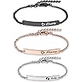 WUSUANED Baby&Mommy Bracelet Baby Baptism Bracelet Mom Daughter Bar Bracelet Set New Mom&Baby
