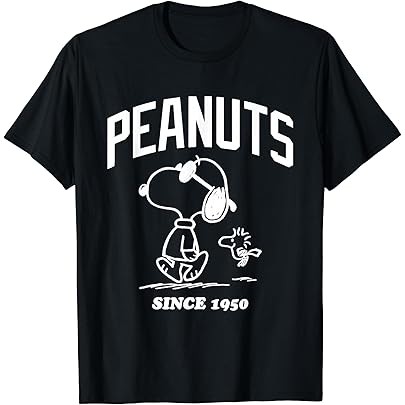Amazon | ピーナッツ スヌーピー サングラス ジョークール Tシャツ | T