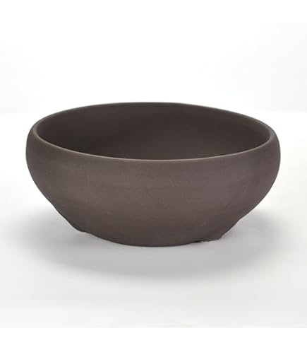 植木鉢 陶器 常滑焼 【誠山】古鏡形大深足付盆栽鉢(7号_均)06