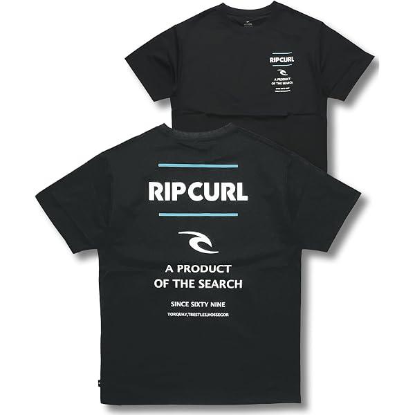 リップカール 半袖 ラッシュガード ブランドロゴ メンズ 16MMRV BLACK M ファッション
