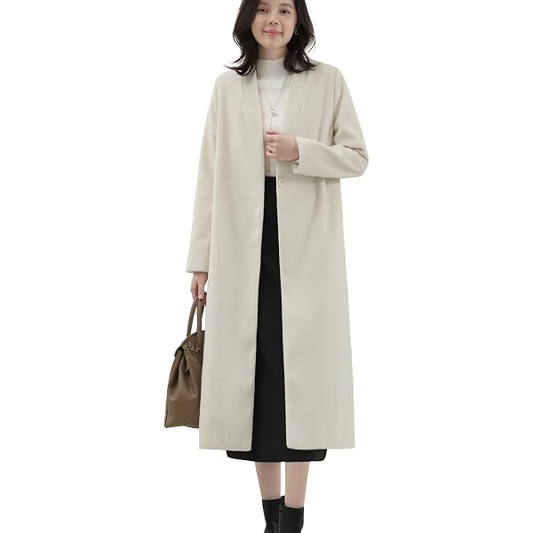 Amazon | [Mohana Mode] チェスターコート レディース ロング丈 ウール 