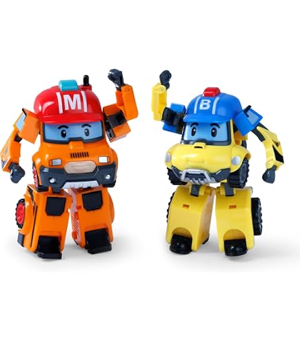Amazon.co.jp: Robocar Poli 4インチ 変形ロボット - 2個セット (ポリ