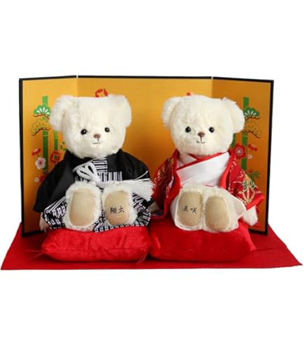 Amazon.co.jp: パラシュートベアーセット ウエディングベアセット/新郎