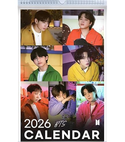 Amazon.co.jp: Bts 公式 2025 12 X 24インチ マンスリー 正方形