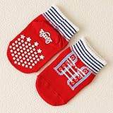 (靴下屋)kutsushitaya ベビー ハイカットスニーカー風ソックス9〜12cm アカ