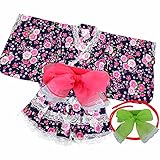 子供用 女の子 浴衣 浴衣ドレス ガールズ 帯2本付き 七夕 夏祭り 花火大会 盆踊り fo-tmyd01 100cm No06