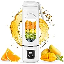 Amazon | ミキサー 小型 ジューサー 回転刃4枚 【携帯式 3重安全