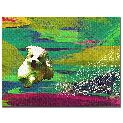 HAPPY PET ワンにゃんアートキャンバス 【Full of life】マルチーズ (L)