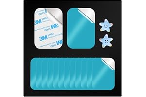 AYAMINA スチールプレート マグネット補助鉄板 磁石補助プレート 両面テープ付き 吸盤用補助板 65x45mm 十二枚セット